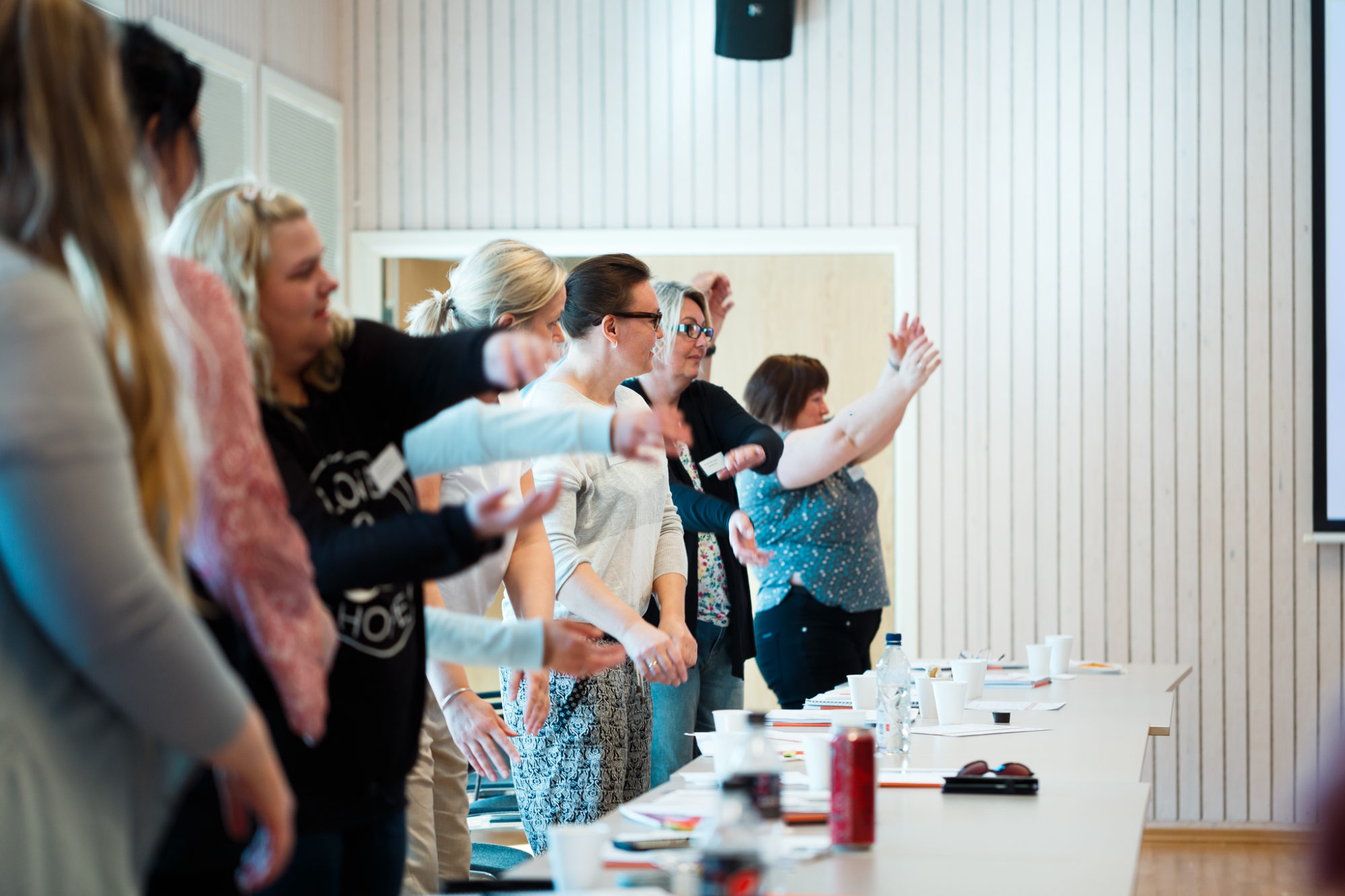 Helse- og omsorgsarbeidere i Trondheim kommune på opplæring i Musikkbasert miljøbehandling. Bildet er tatt ved et kurs i 2018. Foto: Thomas Jergel