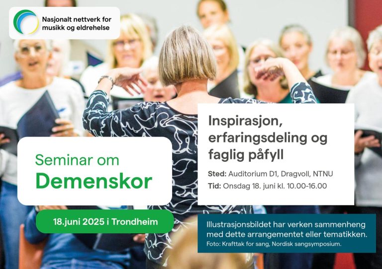 Grafisk layout med bilde av kor og tekst oppå bildet.