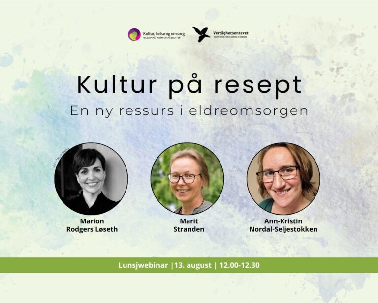 Grafisk fil: Invitasjon til lunsjwebinaret "Kultur på resept".